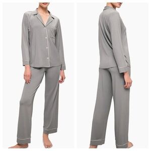 Eberjey Gisele Long PJ set in Moonlight/Ivory, Small